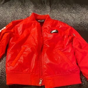 Nike Bright Red Jacket with Logo size l 6 7 years